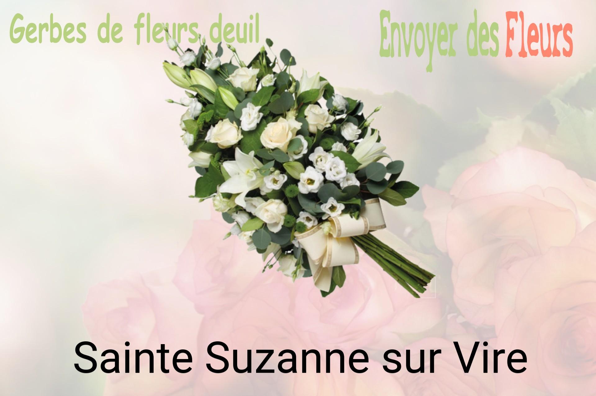 Gerbe de fleurs de deuil livrée à Sainte-Suzanne-sur-Vire